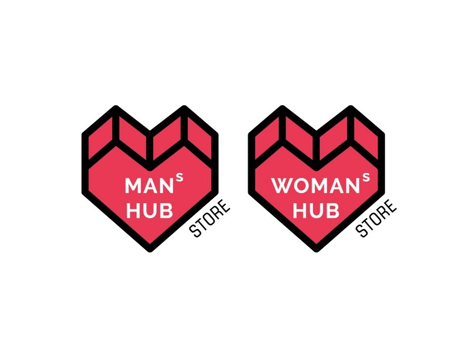 Розробка лого для чоловічого та жіночого магазину косметики MAN`s & WOMAN`s HUB STORE